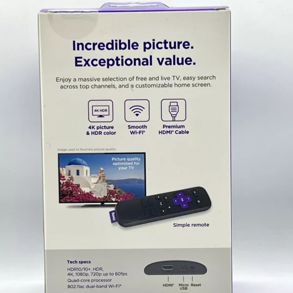 Roku Express 4K - Streaming Fácil y Accesible en 4K HDR - Imagen 3