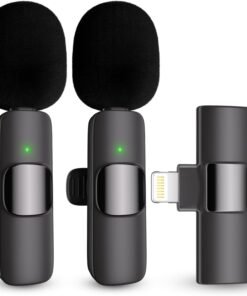 Pack de 2 Micrófonos Inalámbricos Lavalier Profesionales