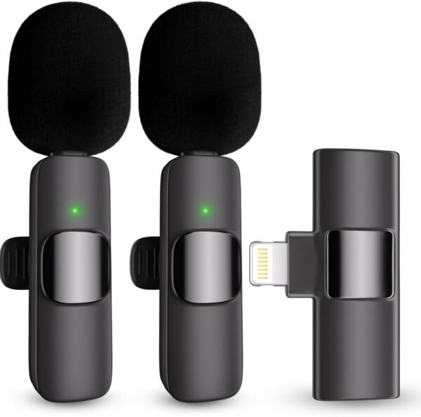 Pack de 2 Micrófonos Inalámbricos Lavalier Profesionales