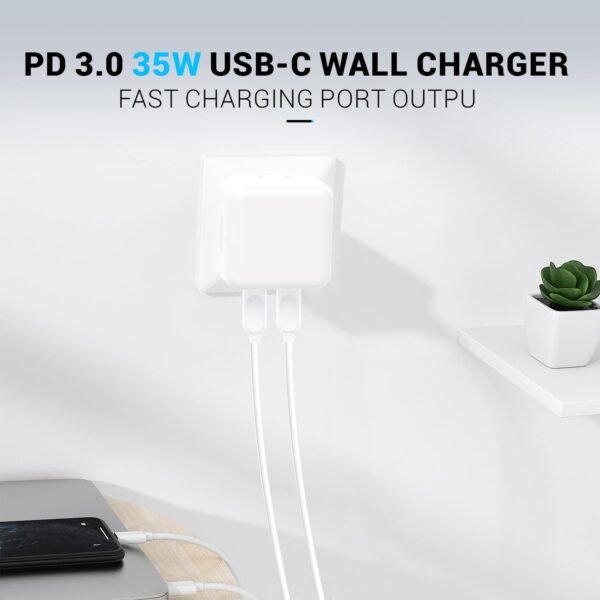 Cargador Rápido Dual USB-C de 35W – Genérico - Imagen 5