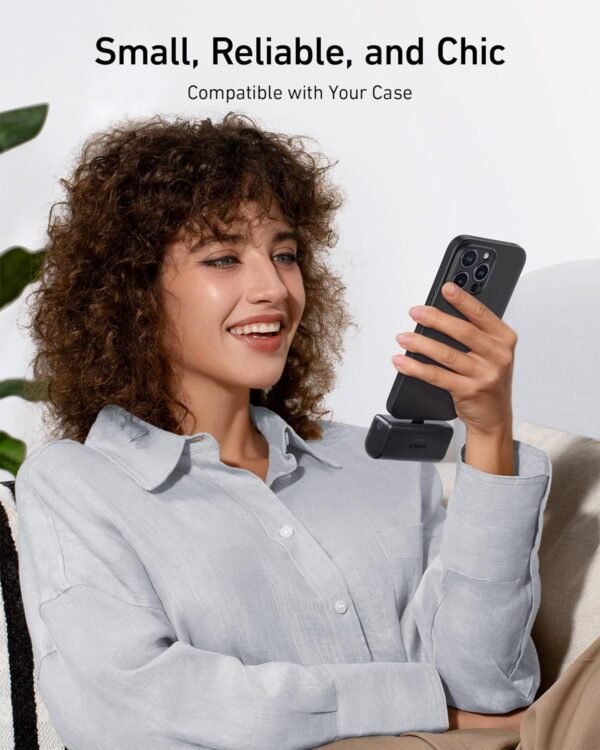 Anker Nano Power Bank con Conector USB-C Integrado – Cargador Portátil 5,000mAh 22.5W - Imagen 4