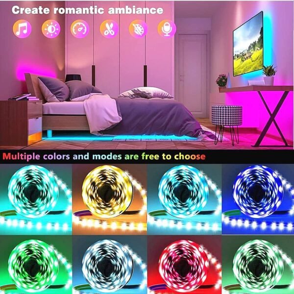 Tenmiro Luces LED para Dormitorio – 100 Pies(2 Rollos de 50 pies) - Imagen 3