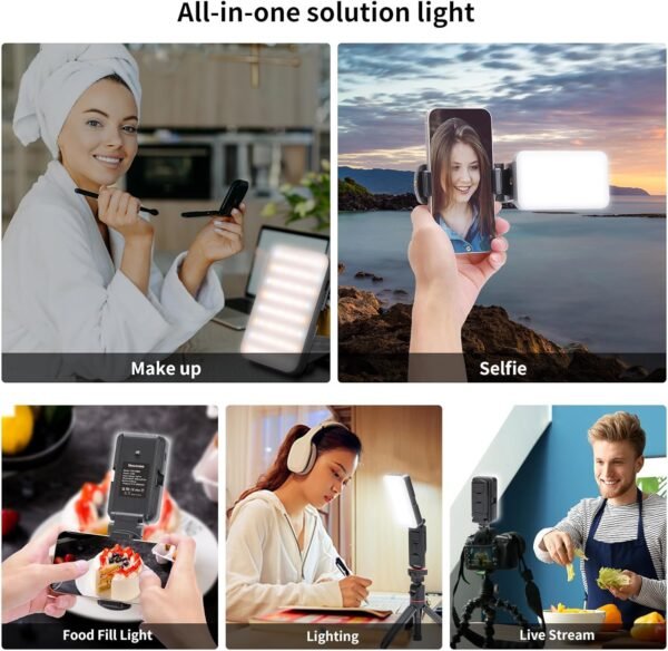 Iluminación LED Portátil NEWMOWA Luz Multifuncional para Selfies - Imagen 3