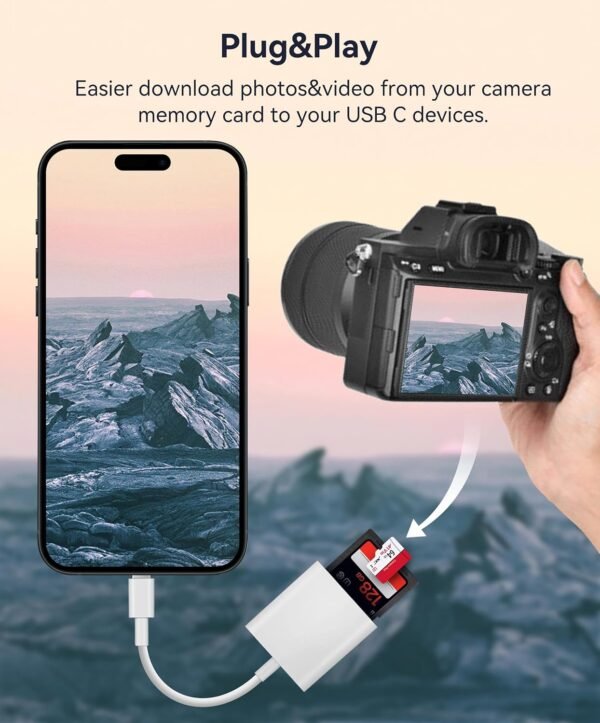 Lector de Tarjetas SD USB-C – Adaptador de Alta Velocidad con Doble Ranura. - Imagen 3