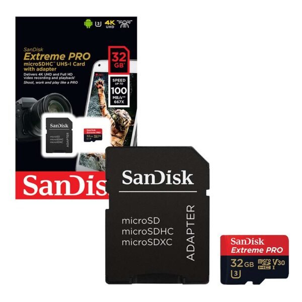 SanDisk Extreme PRO microSD 32GB + Adaptador SD