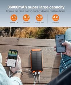 Power Bank Solar  GOODaaa 36000mAh – Cargador portátil inalámbrico