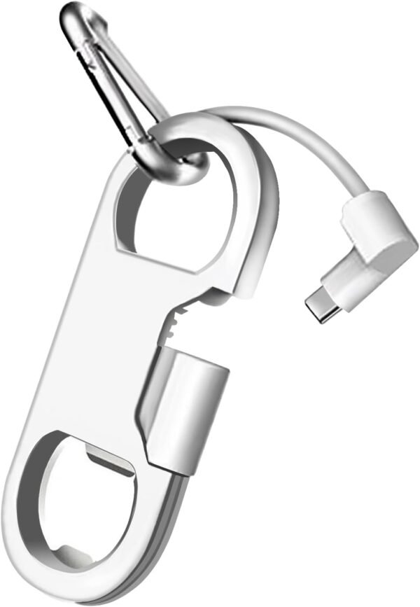 Cable USB Tipo C y Lightning Multifuncional – Carga rápida con llavero - Imagen 3