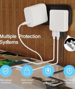 Alternative view of Cargador de Pared USB C 34W BUDI  – 4 Puertos de Carga Rápida