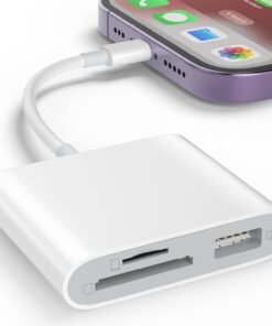 Lector de Tarjetas SD para iPhone con Adaptador de Cámara USB Plug & Play Lightning