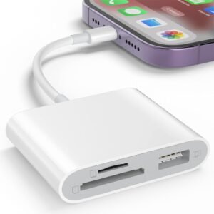 Lector de Tarjetas SD para iPhone con Adaptador de Cámara USB Plug & Play Lightning
