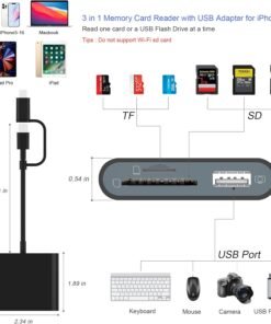 Alternative view of Lector de Tarjetas SD para iPhone con Adaptador USB-C y Lightning