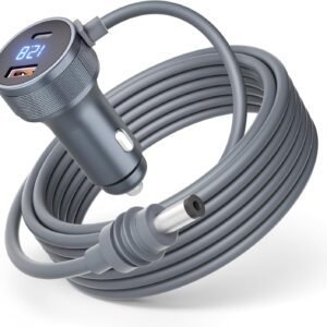 Cable de Alimentación DC Starlink Mini con Encendedor de Auto y Display Digital