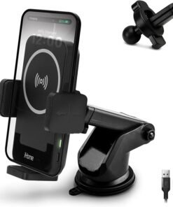 Soporte Universal de Carga Inalámbrica para Automóvil iHome — 15W Compatible MagSafe