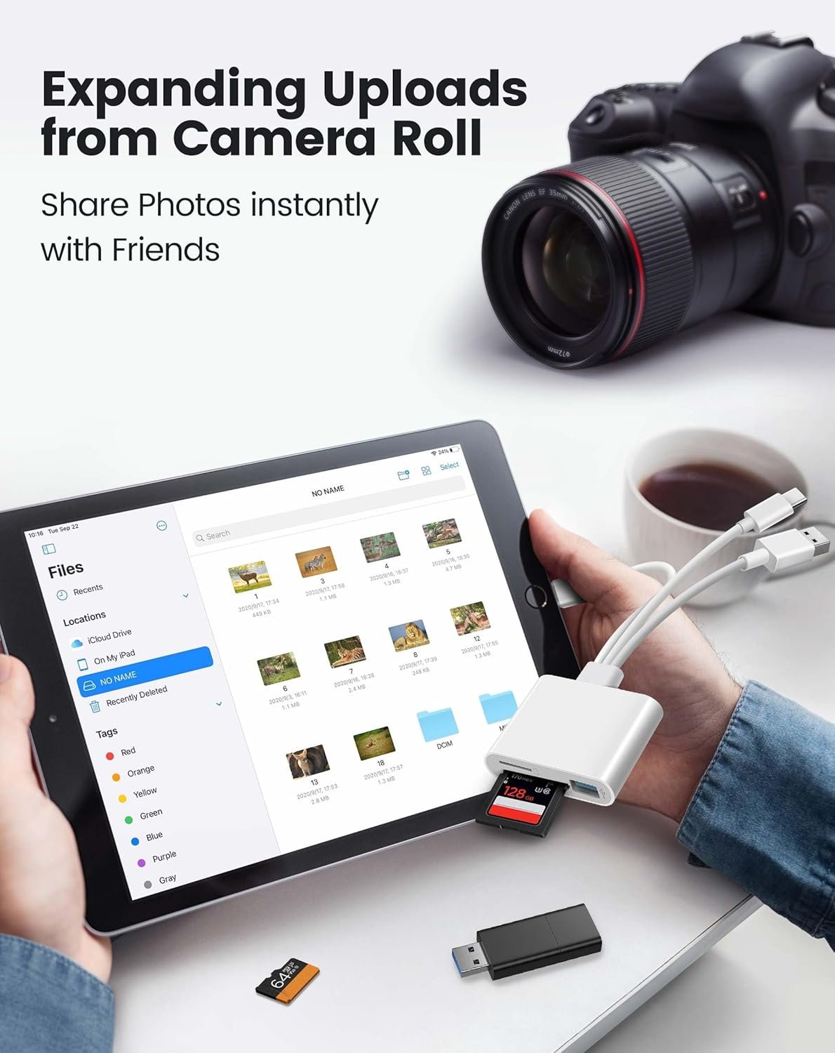 Lector de Tarjetas SD 3-en-1 para iPhone, iPad y Mac - Imagen 5