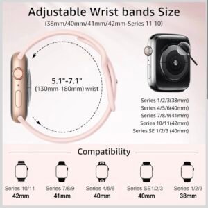 Alternative view of Pack de 6 Correas Deportivas de Silicona para Apple Watch Compatibles 38mm-49mm Series 1-11, SE y Ultra