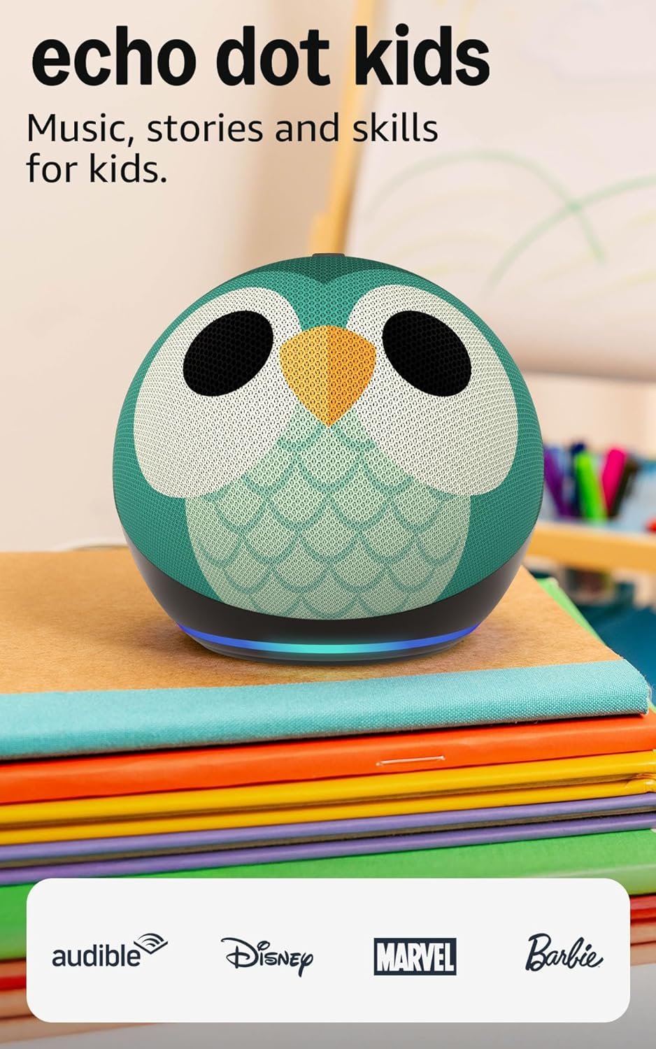 AMAZON ECHO DOT KIDS (ÚLTIMA GENERACIÓN) CON ALEXA – DISEÑO BÚHO - Imagen 2