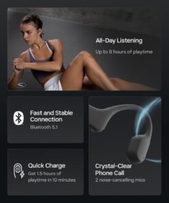 AUDÍFONOS SHOKZ OPENRUN MINI – BLUETOOTH DE CONDUCCIÓN ÓSEA OPEN-EAR - Imagen 12
