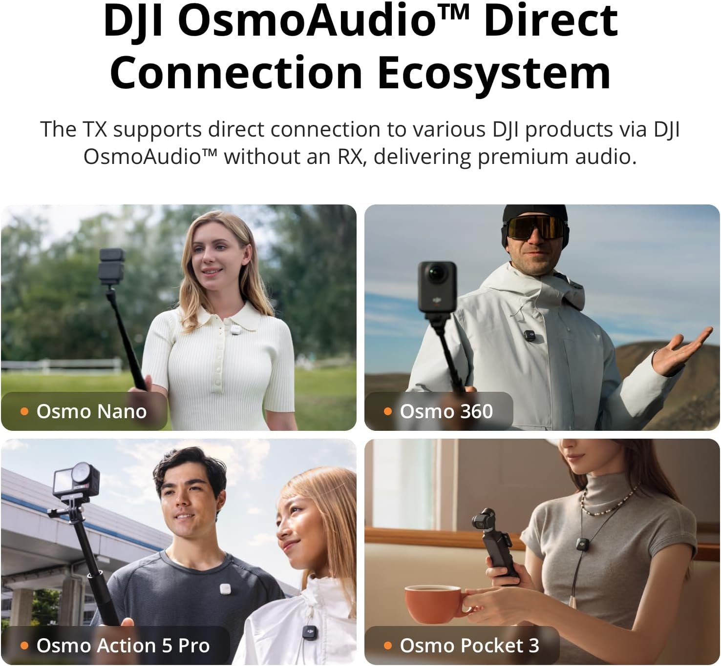 DJI MIC MINI – SISTEMA DE MICRÓFONOS INALÁMBRICOS 2 TX + 1 RX - Imagen 5