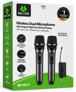 Micrófono Inalámbrico Dual para Karaoke Bakzer M12 - Imagen 2