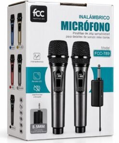 Set de 2 Micrófonos Inalámbricos Recargables con Batería Interna - Imagen 3